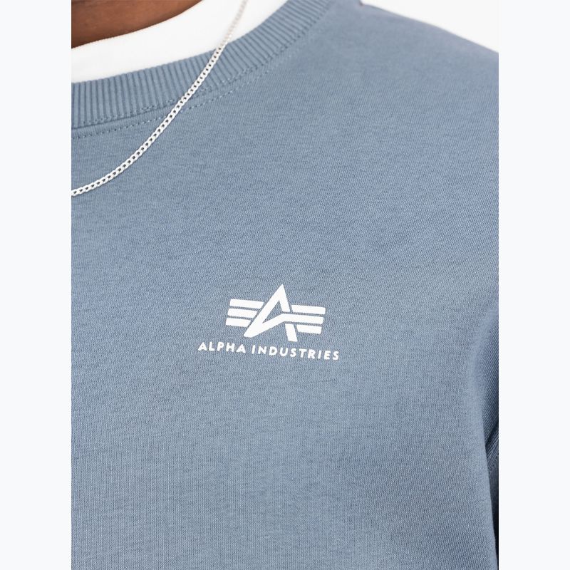 Alpha Industries Basic Small Logo деним синьо суитшърт за мъже 4
