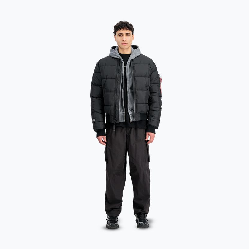 Мъжко ватирано яке Alpha Industries MA-1 Logo Puffer Bomber black 2