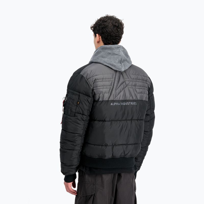 Мъжко ватирано яке Alpha Industries MA-1 Logo Puffer Bomber black 3