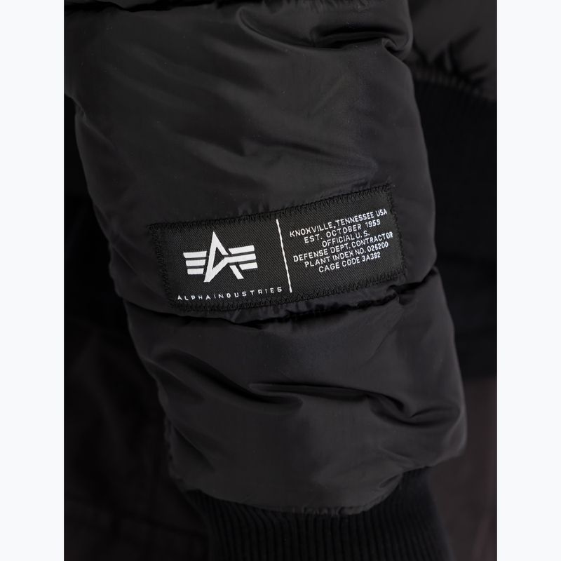 Мъжко ватирано яке Alpha Industries MA-1 Logo Puffer Bomber black 6