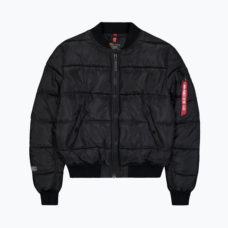 Мъжко ватирано яке Alpha Industries MA-1 Logo Puffer Bomber black 7