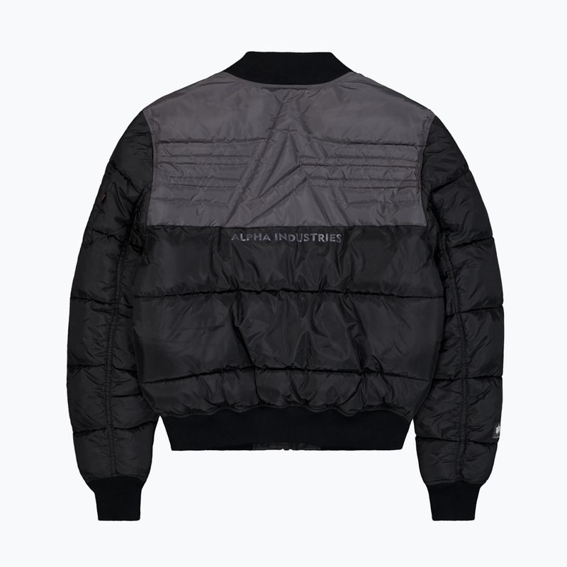 Мъжко ватирано яке Alpha Industries MA-1 Logo Puffer Bomber black 8