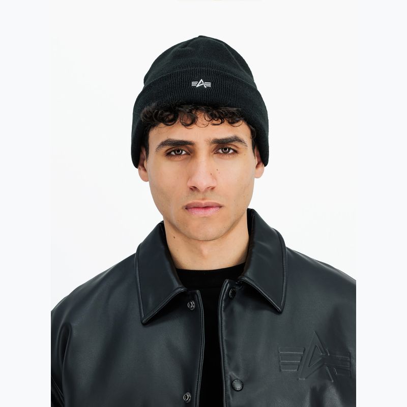 Зимна шапка Alpha Industries Metal Logo Beanie black 4