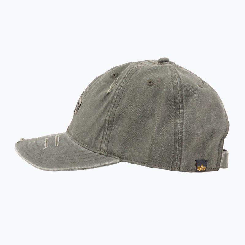 Шапка с козирка Alpha Industries Acid Logo dark olive 4
