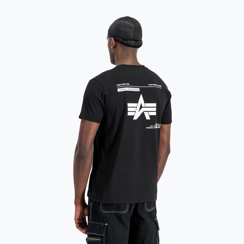Alpha Industries мъжка поло блуза Label T Back Print black 3