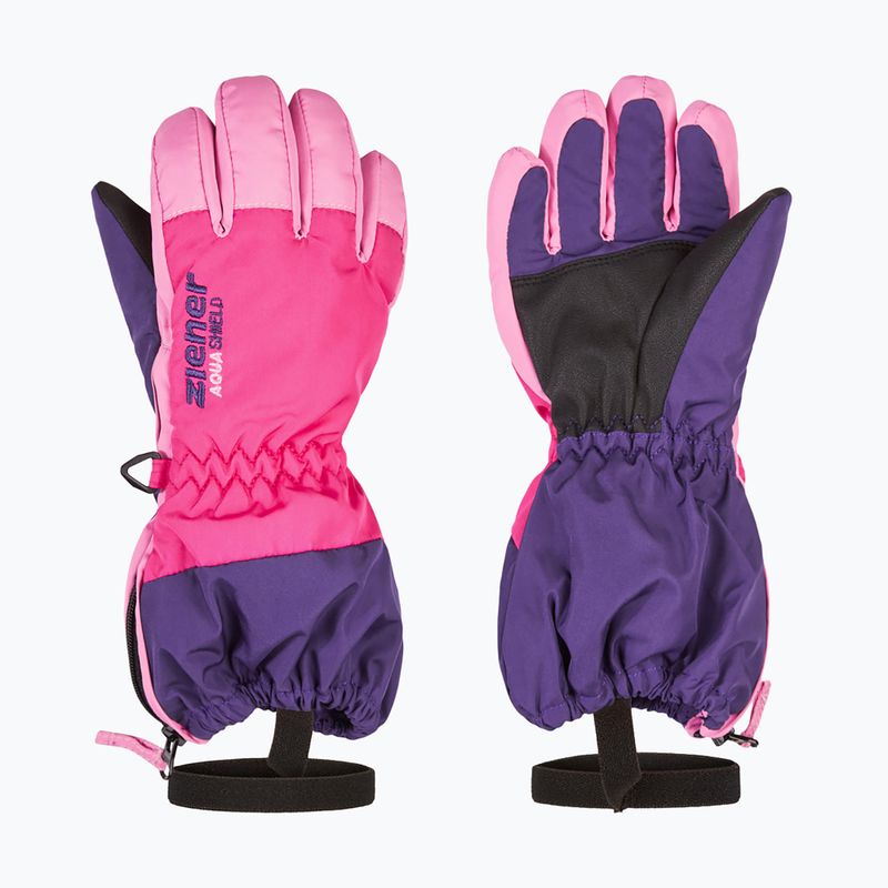 Детски скиорски ръкавици ZIENER Levio As Minis dark purple