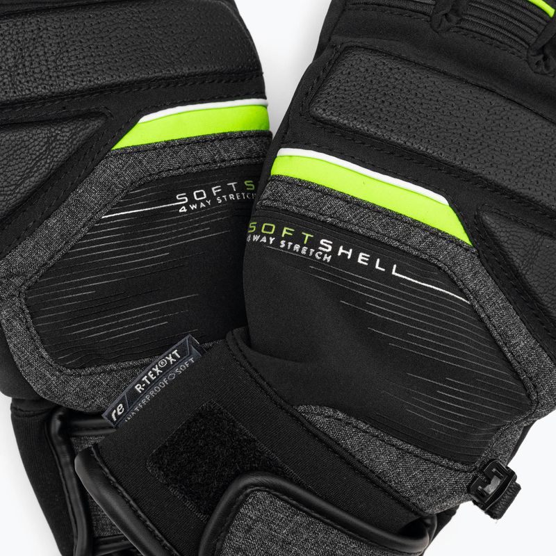 Ски ръкавица Reusch Storm R-Tex Xt черна/черна меланж/неоново зелено 5