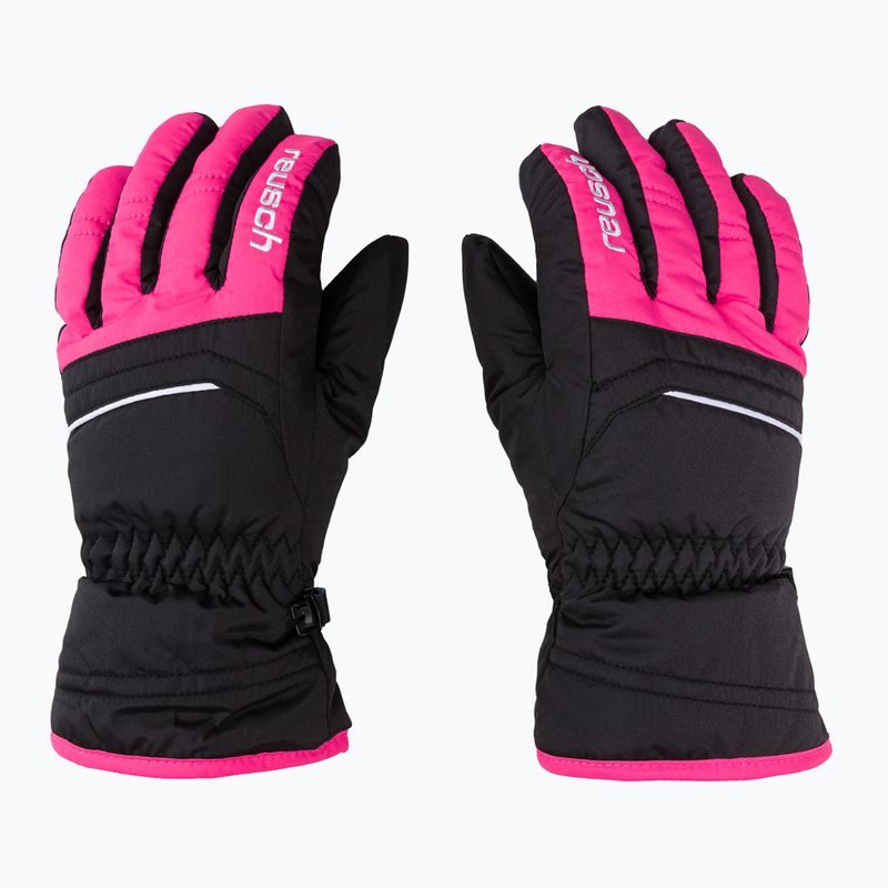 Детски ски ръкавици Reusch Alan черни/розови 60/61/115 3