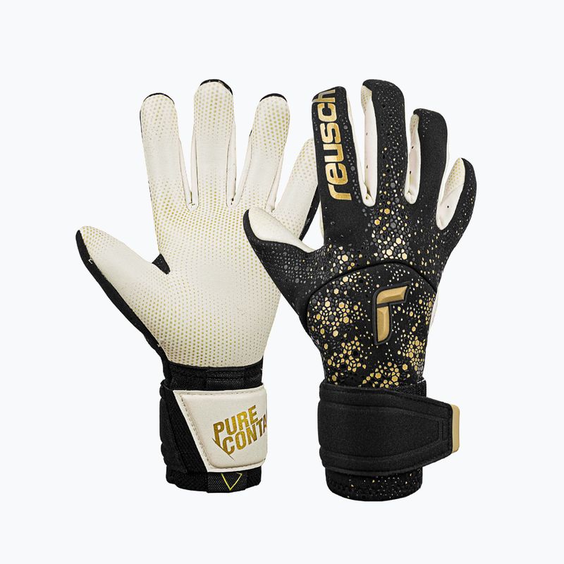 Вратарски ръкавици Reusch Pure Contact Gold X GluePrint черни/златни 52/70/075/7707/9 5