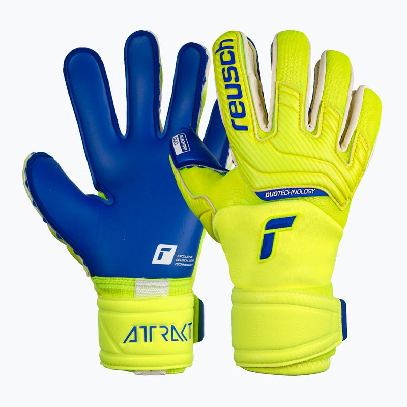 Вратарска ръкавица Reusch Attrakt Duo yellow-blue 5270055 5