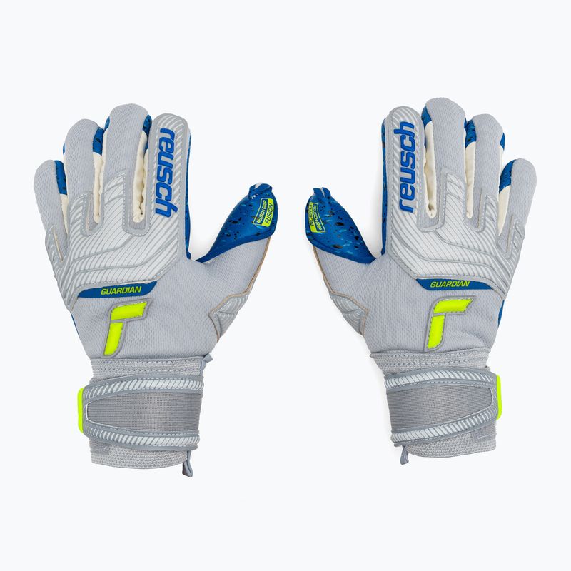 Reusch Attrakt Fusion Finger Support Guardian сиви детски вратарски ръкавици 5272940 3