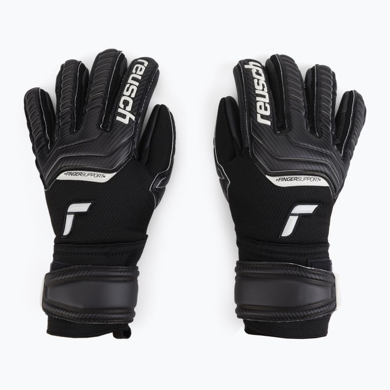Детски вратарски ръкавици Reusch Attrakt Infinity Finger Support black 5272720