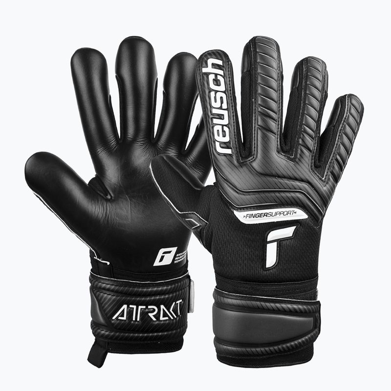 Детски вратарски ръкавици Reusch Attrakt Infinity Finger Support black 5272720 4