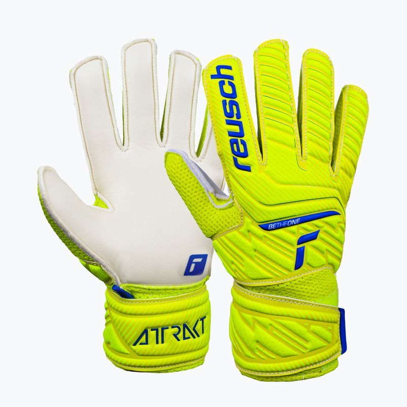 Детски вратарски ръкавици Reusch Attrakt Solid Junior жълти 5272515-2001 5