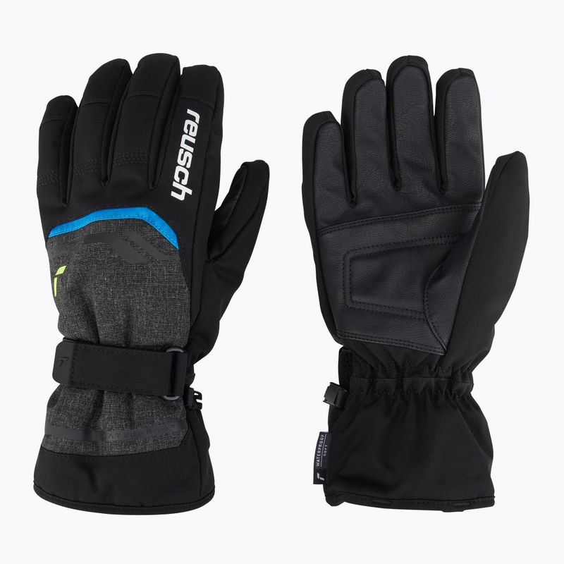 Ски ръкавици Reusch Primus R-Tex XT black melange/safety yellow/brilliant blue