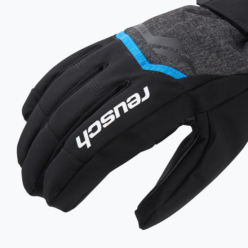 Ски ръкавици Reusch Primus R-Tex XT black melange/safety yellow/brilliant blue 4