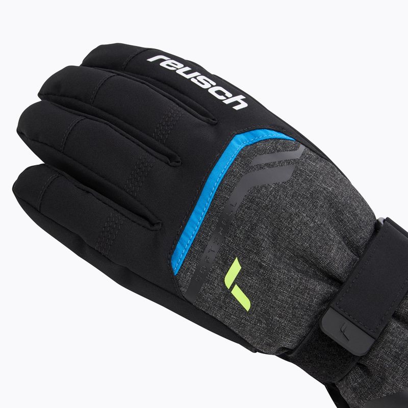 Ски ръкавици Reusch Primus R-Tex XT black melange/safety yellow/brilliant blue 5