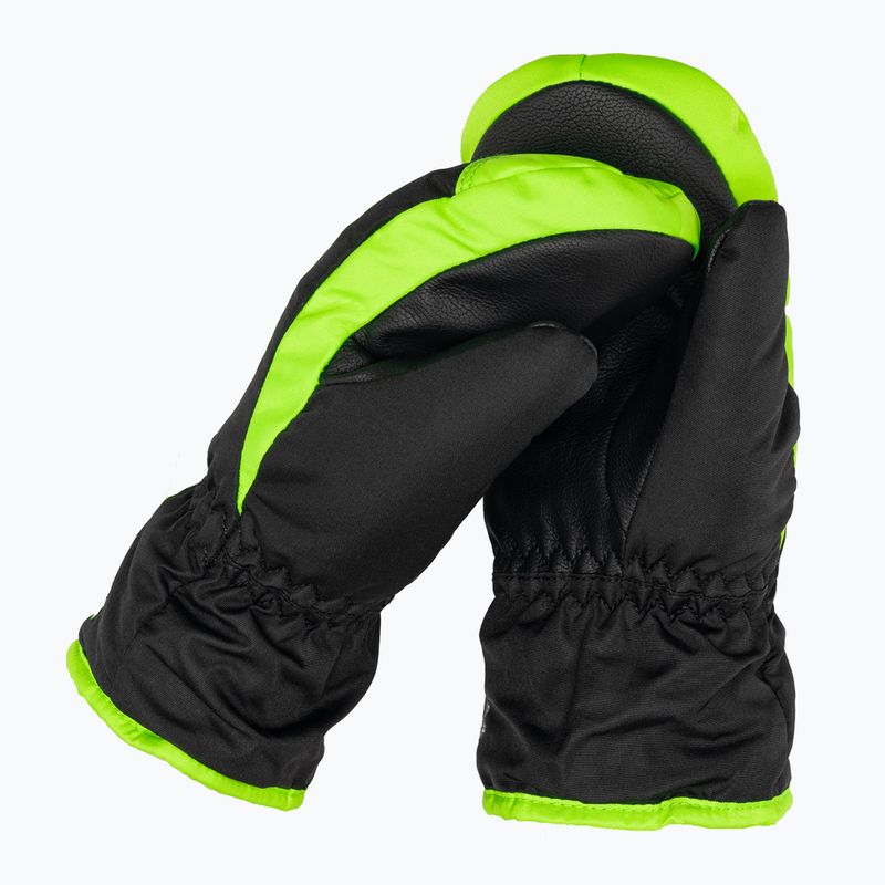 Детски ски ръкавици Reusch Ben Mitten black/neon green