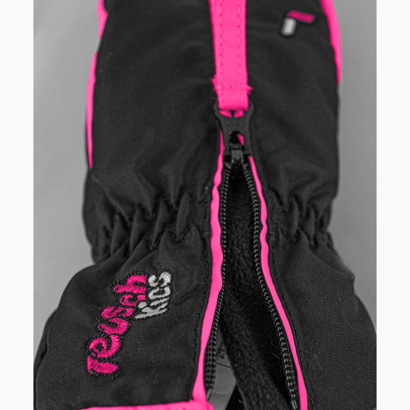 Детски скиорски ръкавици Reusch Ben Mitten black/ knockout pink 5