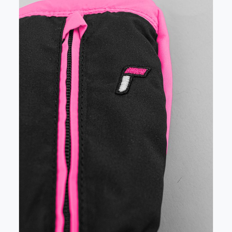 Детски скиорски ръкавици Reusch Ben Mitten black/ knockout pink 6