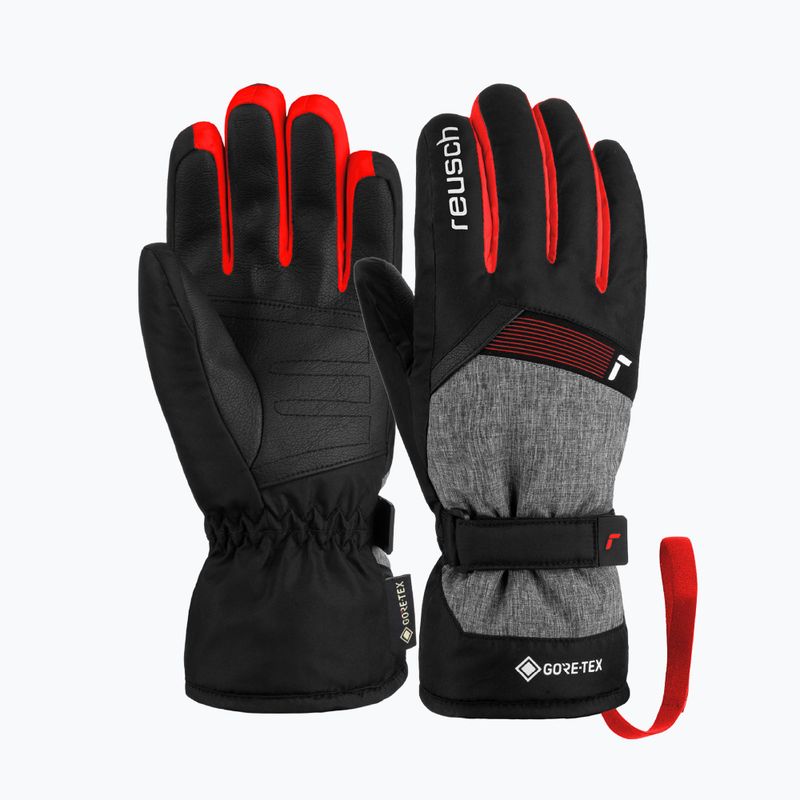 Детски скиорски ръкавици Reusch Flash Gore-Tex black/black melange/fire red