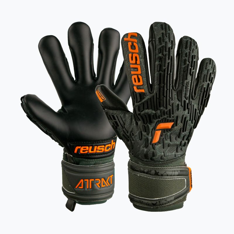 Reusch Attrakt Freegel Silver Finger Support Junior вратарски ръкавици черно-зелени 5372030-5555 4