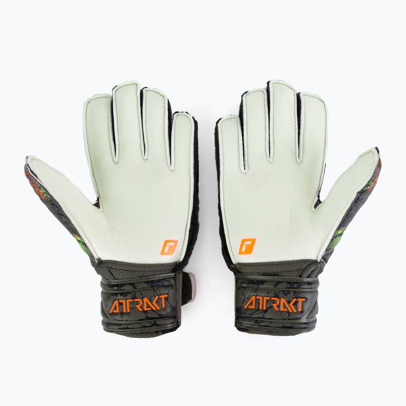 Детски вратарски ръкавици Reusch Attrakt Solid Finger Support Junior зелени 5372010-5556 2