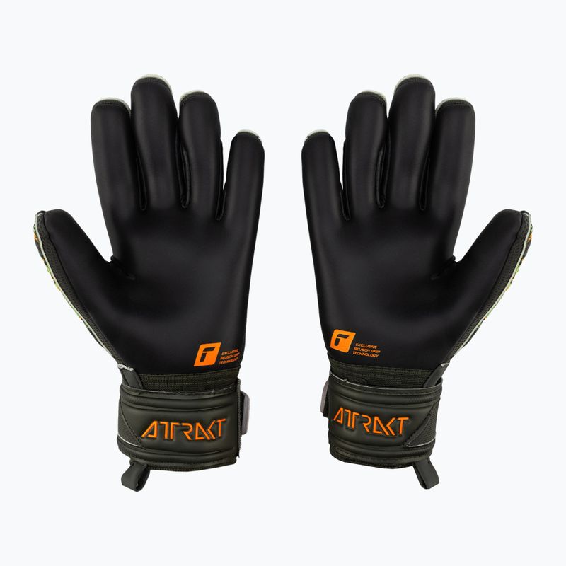 Вратарски ръкавици Reusch Attrakt Gold X Junior зелено-черни 5372055-5555 2