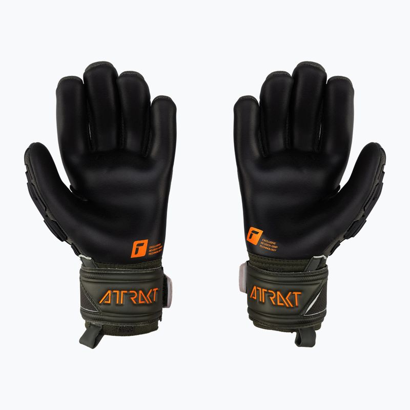 Reusch Attrakt Freegel Silver Junior вратарски ръкавици чернозелени 5372035-5555 2