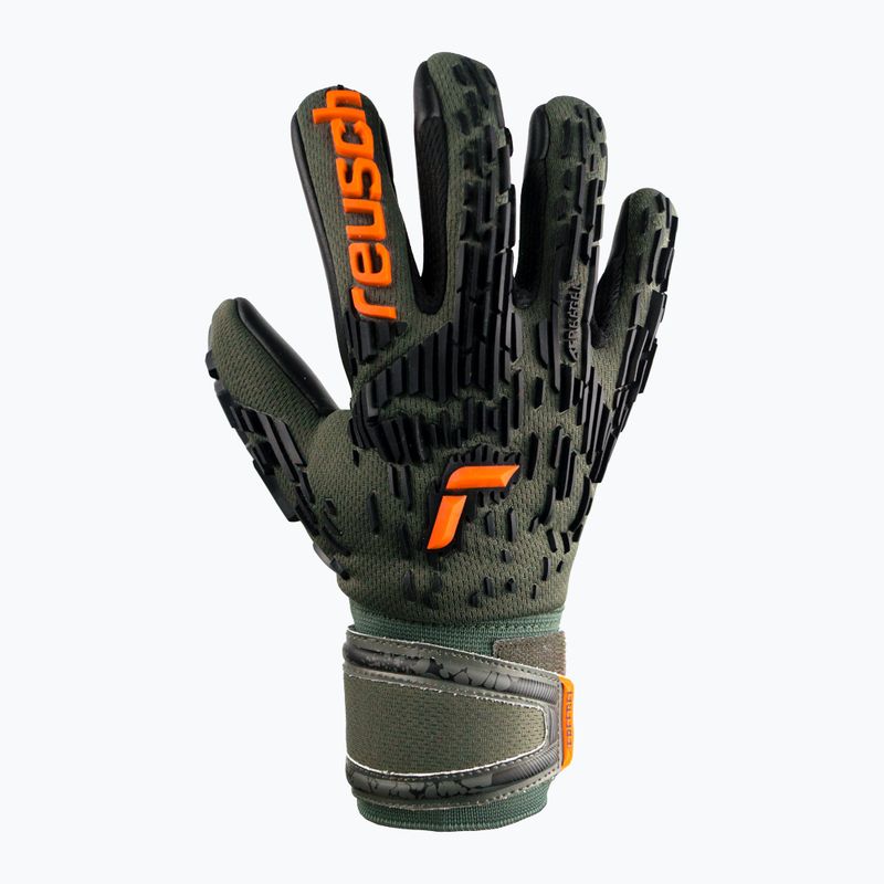 Reusch Attrakt Freegel Silver Junior вратарски ръкавици чернозелени 5372035-5555 5