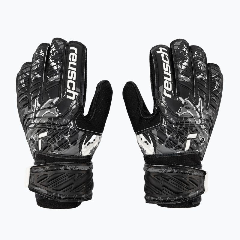 Детски вратарски ръкавици Reusch Attrakt Solid Junior черни 5372515-7700