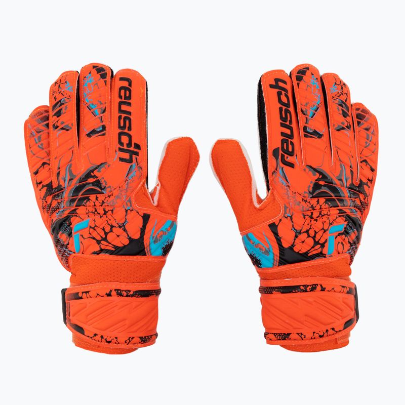 Детски вратарски ръкавици Reusch Attrakt Solid Junior червени 5372515-3334
