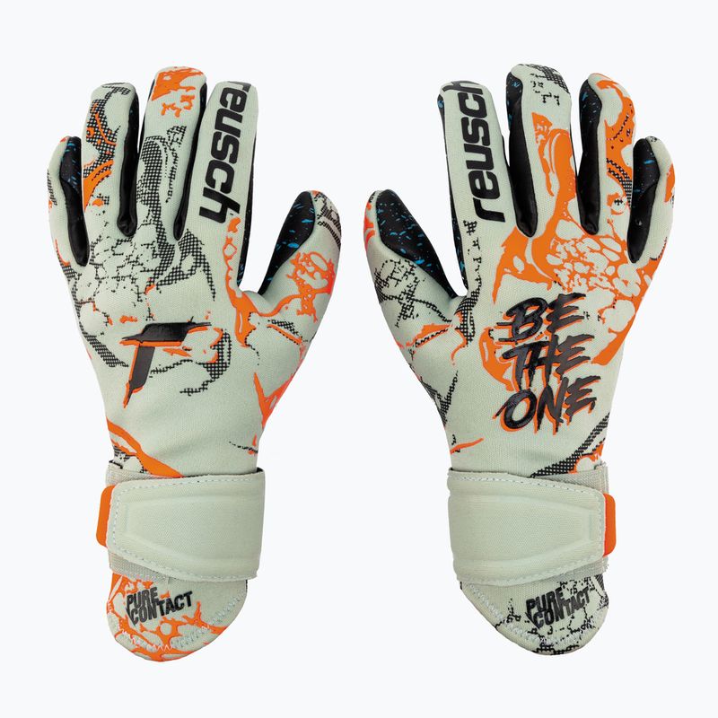 Детски вратарски ръкавици Reusch Pure Contact Fusion Junior зелени 5372900-5444