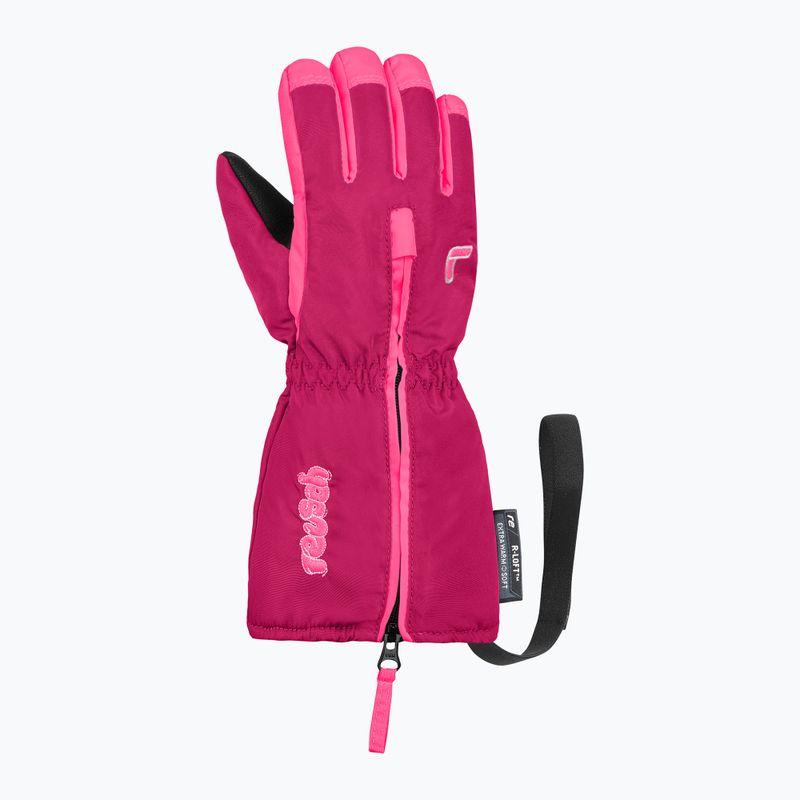 Детски скиорски ръкавици Reusch Tom fuchs purp/knockout pink 2