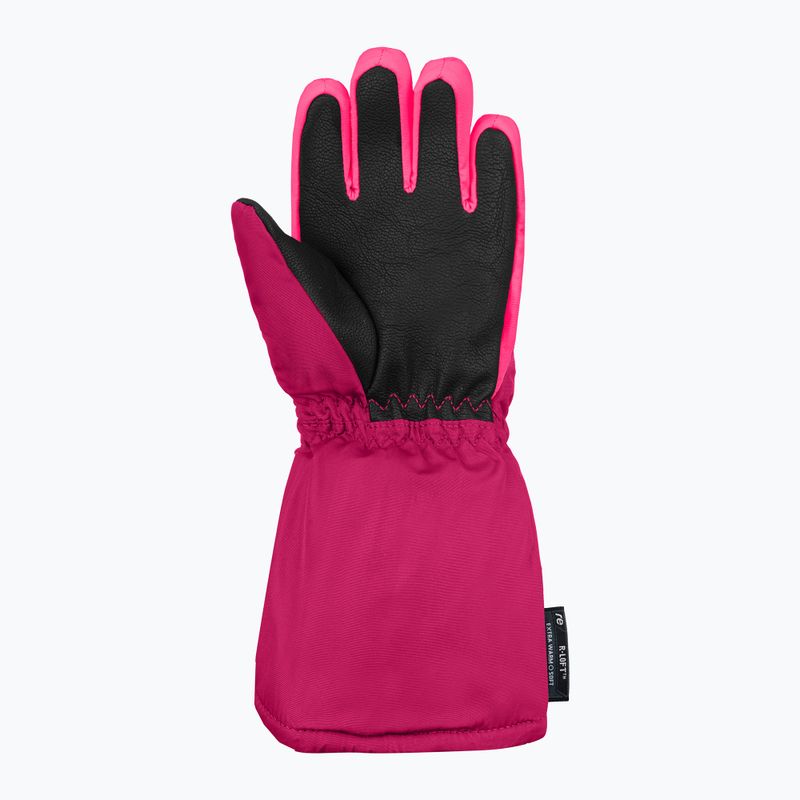 Детски скиорски ръкавици Reusch Tom fuchs purp/knockout pink 3