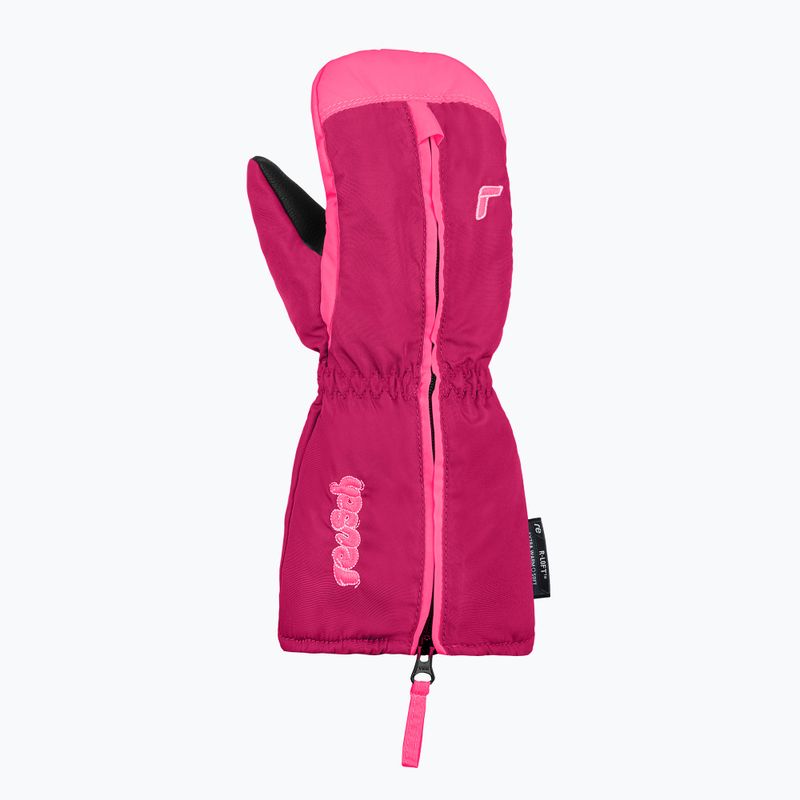 Детски скиорски ръкавици Reusch Tom Mitten fuchsia purple/knockout pink 2