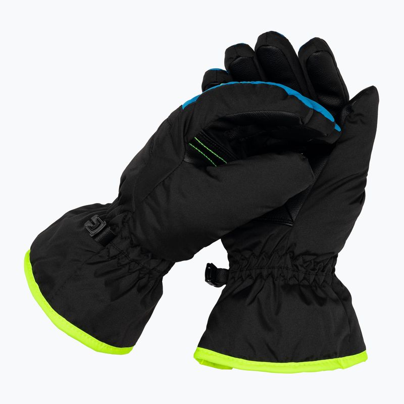 Детска ски ръкавица Reusch Alan black/brilliant blue/safety yellow