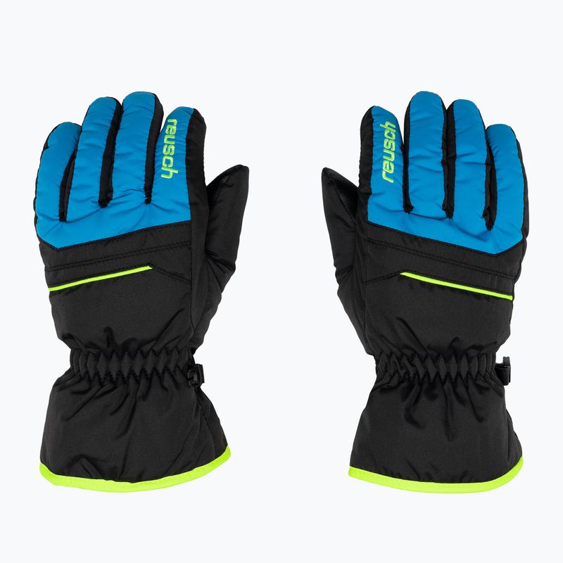 Детска ски ръкавица Reusch Alan black/brilliant blue/safety yellow 3