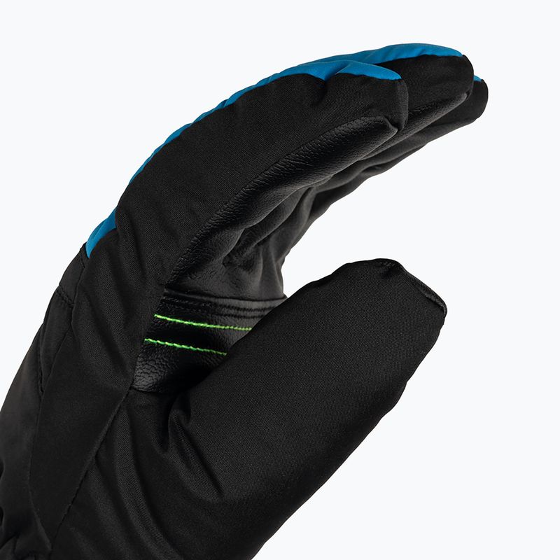 Детска ски ръкавица Reusch Alan black/brilliant blue/safety yellow 4