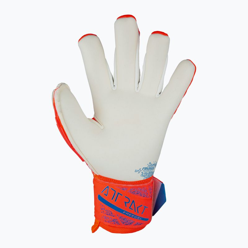 Вратарска ръкавица Reusch Attrakt Gold X Freegel hyper orange/electric blue 3