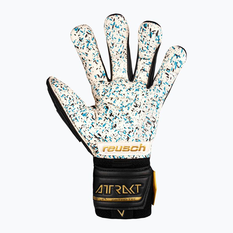 Reusch Attrakt Freegel Fusion Ortho-Tec вратарски ръкавици черни/златни 3