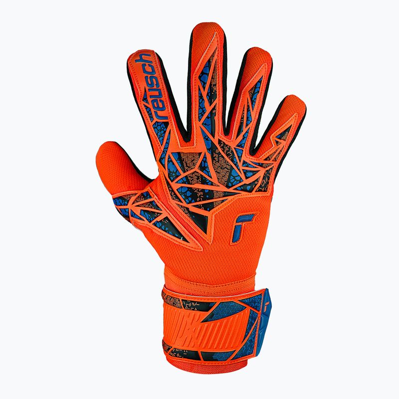 Детски вратарски ръкавици Reusch Attrakt Infinity NC Junior hyper orng/elec blue/black 2
