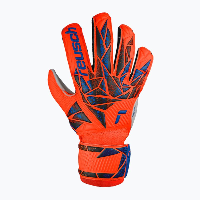Детски вратарски ръкавици Reusch Attrakt Solid Junior hyper orng/elec blue 2