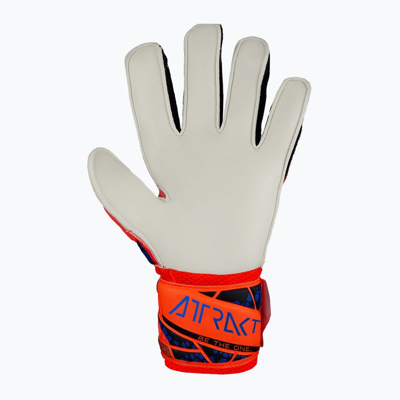 Детски вратарски ръкавици Reusch Attrakt Solid Junior hyper orng/elec blue 3