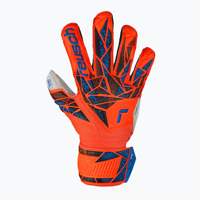 Reusch Attrakt Solid Finger Support Junior hyper orng/elec blue детски вратарски ръкавици 2