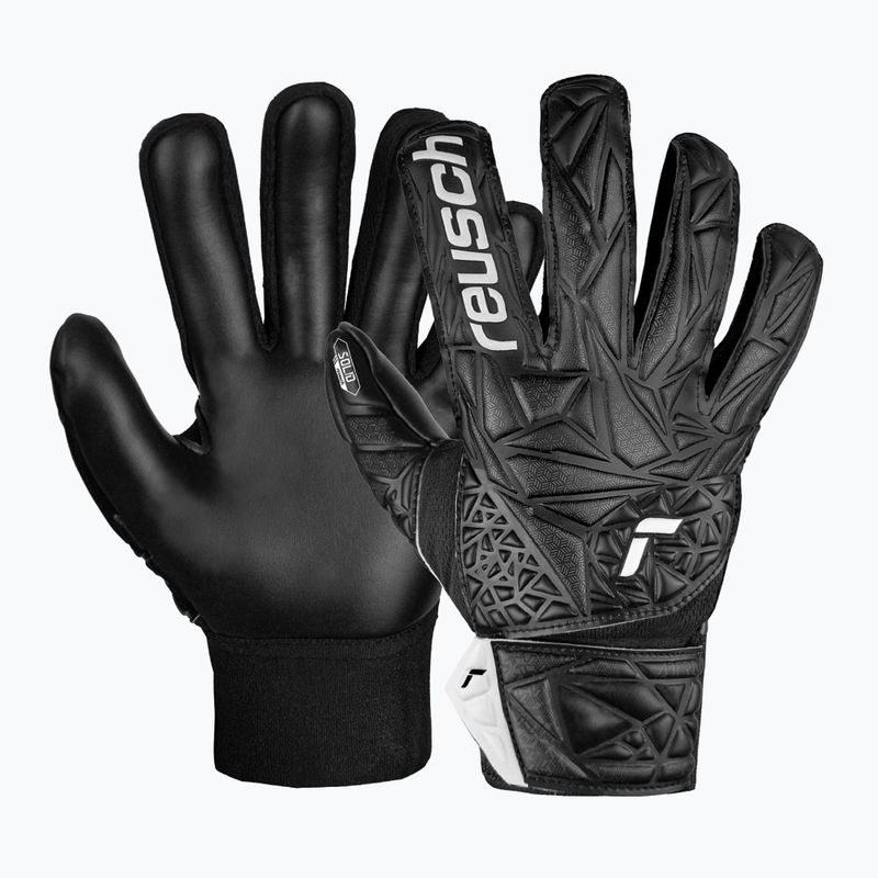 Детски вратарски ръкавици Reusch Attrakt Starter Solid Finger Support Junior black