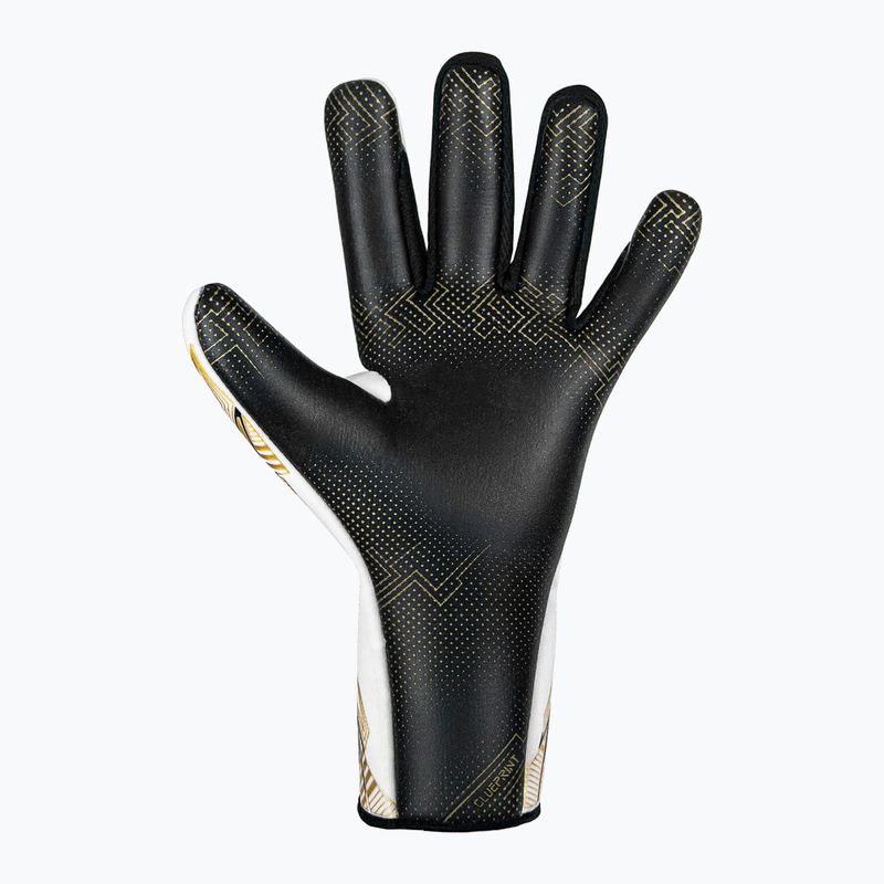 Reusch Pure Contact Gold X GluePrint Вратарски ръкавици без каишка бяло/златно/черно 3
