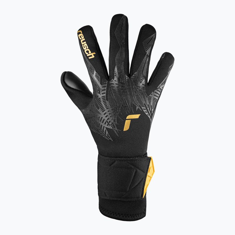Детски вратарски ръкавици Reusch Pure Contact Infinity Junior black/gold/black 2