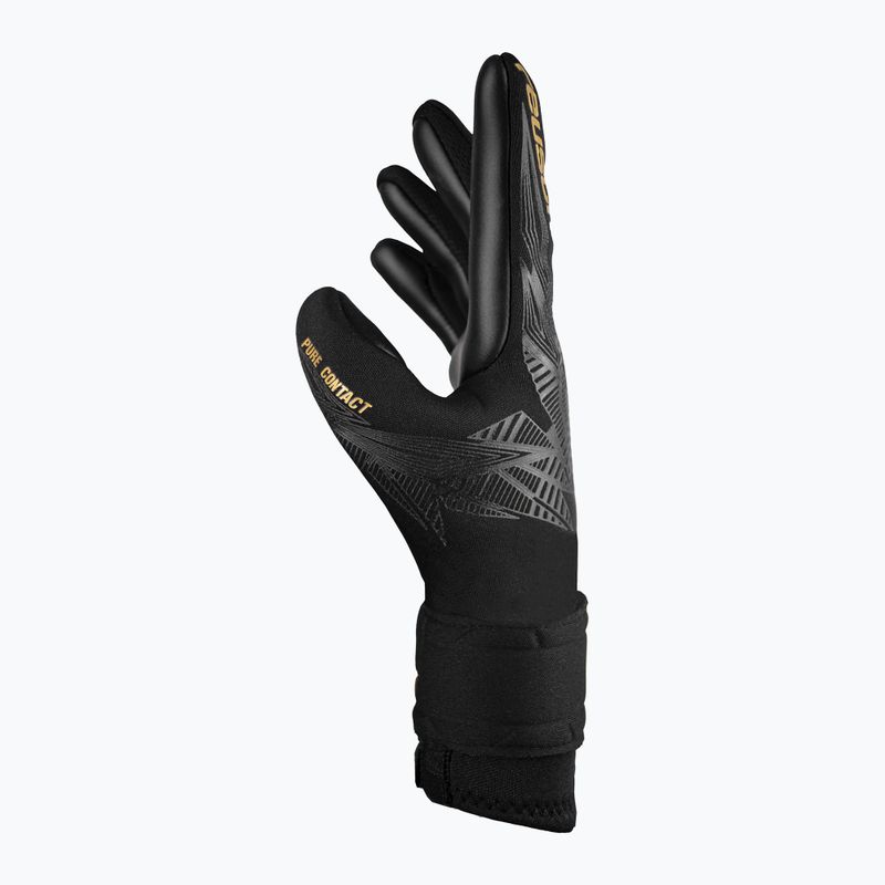 Детски вратарски ръкавици Reusch Pure Contact Infinity Junior black/gold/black 4