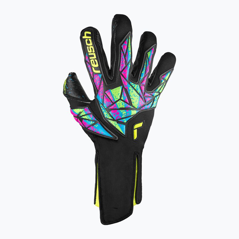 Вратарски ръкавици Reusch Attrakt Fusion Strapless black/safety yellow/black 2